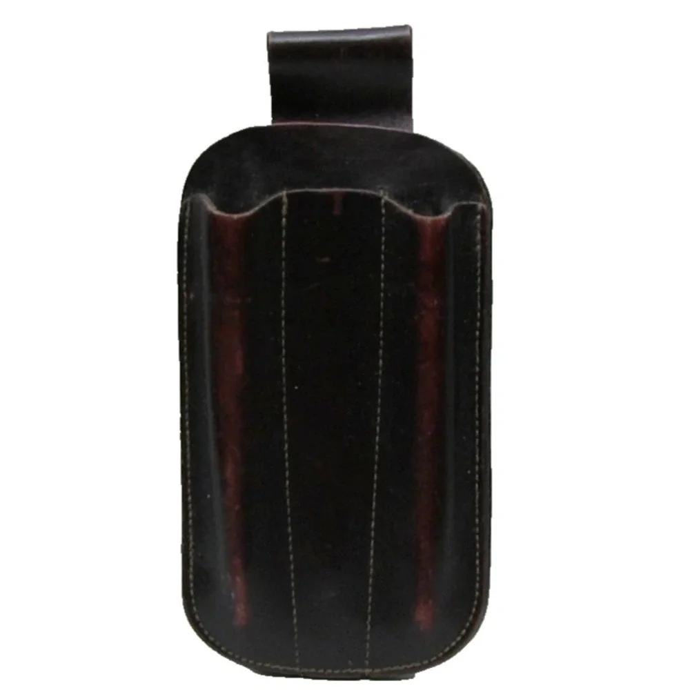 Real Heavy Leather Knife, Scissors, Marker Holder - Natural Leather, Belt Held‎